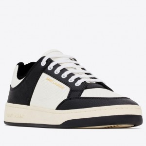 Saint Laurent Men's SL/61 Sneakers in Black and White Leather
