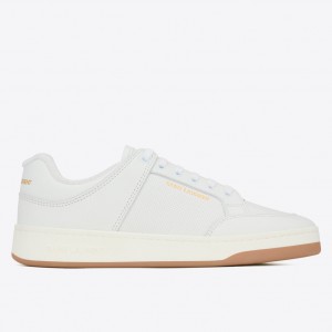 Saint Laurent Women's SL/61 Sneakers in White Perforated Leather