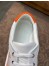 Hermes Men's Avantage Sneakers In White/Orange Calfskin