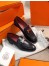 Hermes Women's Paris Loafers In Black Goatskin