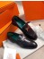 Hermes Women's Paris Loafers In Noir Goatskin