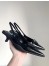Prada Slingback Pumps In Black Brushed Leather