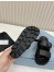 Prada Women's Strap Slides Sandals in Black Calfskin