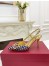 Valentino VLogo Signature Slingback Pumps 80mm in Woven Metallic Leather