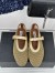 Alaia Ballet Flats in Gold Mesh with Metallic Leather