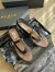 Alaia Ballet Flats in Black Mesh with Patent Leather