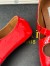 Alaia Criss Cross Ballet Flats in Red Leather