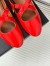 Alaia Criss Cross Ballet Flats in Red Leather