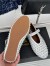 Alaia Ballet Flats in White Lambskin with Strass