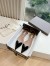 Alaia Le Coeur Slingback Flats in Black Patent Calfskin