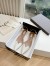 Alaia Le Coeur Slingback Flats in White Patent Calfskin