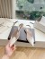 Alaia Le Coeur Slingback Flats in White Patent Calfskin