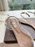 Alaia Le Coeur Slingback Flats in White Patent Calfskin
