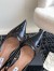 Alaia Le Coeur Slingback Pumps 55mm in Black Mesh and Patent