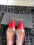 Alaia Le Coeur Slingback Pumps 55mm in Red Patent and PVC