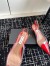 Alaia Le Coeur Slingback Pumps 55mm in Red Patent and PVC
