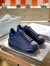 Alexander McQueen Men's Black Oversized Sneakers With Iridescent Heel