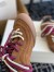 Alexander McQueen Women's Flexion Sneakers in Brown Suede Leather