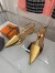 Bottega Veneta Rocket T-Bar Ballerina Flats In Gold Patent Leather