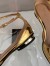 Bottega Veneta Rocket T-Bar Ballerina Flats In Gold Patent Leather