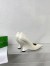 Bottega Veneta Punta Pumps in White Lambskin