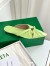 Bottega Veneta Bunnie Flat Mules In Fennel Patent Leather