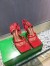 Bottega Veneta Stretch Sandals In Red Mesh