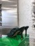 Bottega Veneta Stretch Sandals In Green Elasticized Raffia