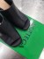 Bottega Veneta Stack Platform Sandals In Black Lambskin