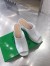 Bottega Veneta Stack Platform Sandals In White Lambskin
