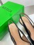 Bottega Veneta Knot Slingback Sandals 90mm in Black Lambskin