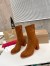 Christian Louboutin Stretchadoxa 70MM Ankle Boots in Brown Suede