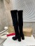 Christian Louboutin Stretchadoxa Botta Alta 70MM Boots in Black Suede