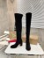 Christian Louboutin Stretchadoxa Botta Alta 70MM Boots in Black Suede