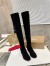 Christian Louboutin Stretchadoxa Botta Alta 70MM Boots in Black Suede