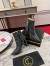 Christian Louboutin Condora Spikes 100mm Boots in Black Lambskin