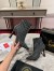 Christian Louboutin Condora Spikes 100mm Boots in Black Lambskin