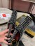 Christian Louboutin Condora Spikes 100mm Boots in Black Lambskin
