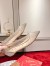 Christian Louboutin Follies Strass Flat Ballerinas In Nude Mesh