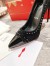Christian Louboutin Duvette Spikes 85mm Pumps in Black Suede Leather