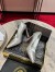 Christian Louboutin Condora Spikes 100mm Pumps in Silver Lambskin