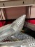 Christian Louboutin Condora Spikes 100mm Pumps in Silver Lambskin