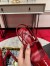 Christian Louboutin Condora Strap Pumps 100mm in Red Vog Patent Leather