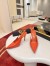 Christian Louboutin Miss Z Slingback Pumps 100mm in Orange Patent