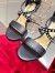 Christian Louboutin Choca Lux 100mm Sandals In Black Lambskin