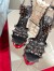 Christian Louboutin Goldora 100mm Black Sandals with Spikes