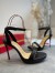 Christian Louboutin Loubi Queen 100mm Sandals In Black Lambskin