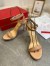 Christian Louboutin Loubi Queen 100mm Sandals In Nude Lambskin