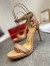 Christian Louboutin Loubi Queen 100mm Sandals In Nude Lambskin