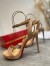 Christian Louboutin Loubi Queen 100mm Sandals In Nude Lambskin